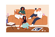 Woman's daily routine, lifestyle set, a Person Illustration by PaperTrident (Thumbnail 10 of 13)