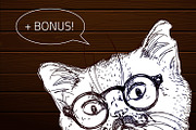 Hipster animals - set 2, an Animal Illustration by iriskana (Thumbnail 4 of 4)