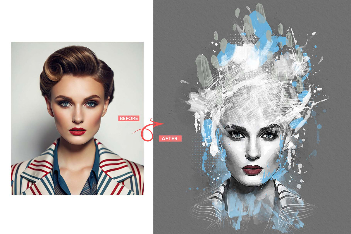 Artistic Painting Photoshop Action, an Action Add-On by MRI STUDIO (Photo 4 of 7)
