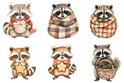 Whimsical Christmas Raccoon Clipart, a Graphic by CitraGraphics (Thumbnail 3 of 4)