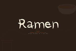 Ramen — Japanese Display Font