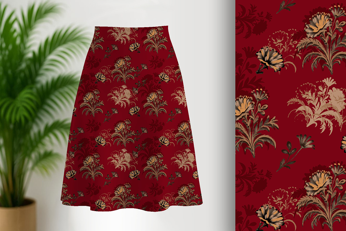 Regal Red Floral Seamless Pattern, a Pattern Graphic by Sharon Schwalbe (Photo 2 of 5)