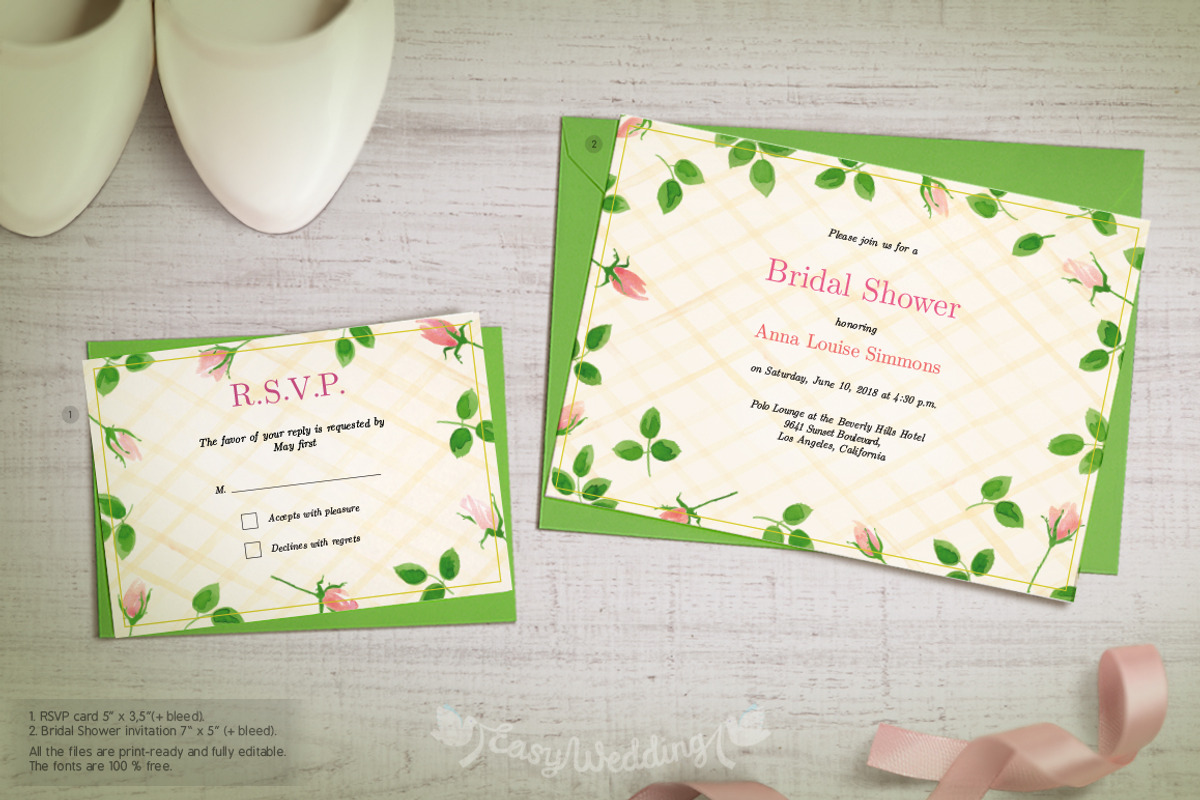 Garden Rose Wedding Set (extended), an Invitation Template by Shiny Wedding (Photo 7 of 8)