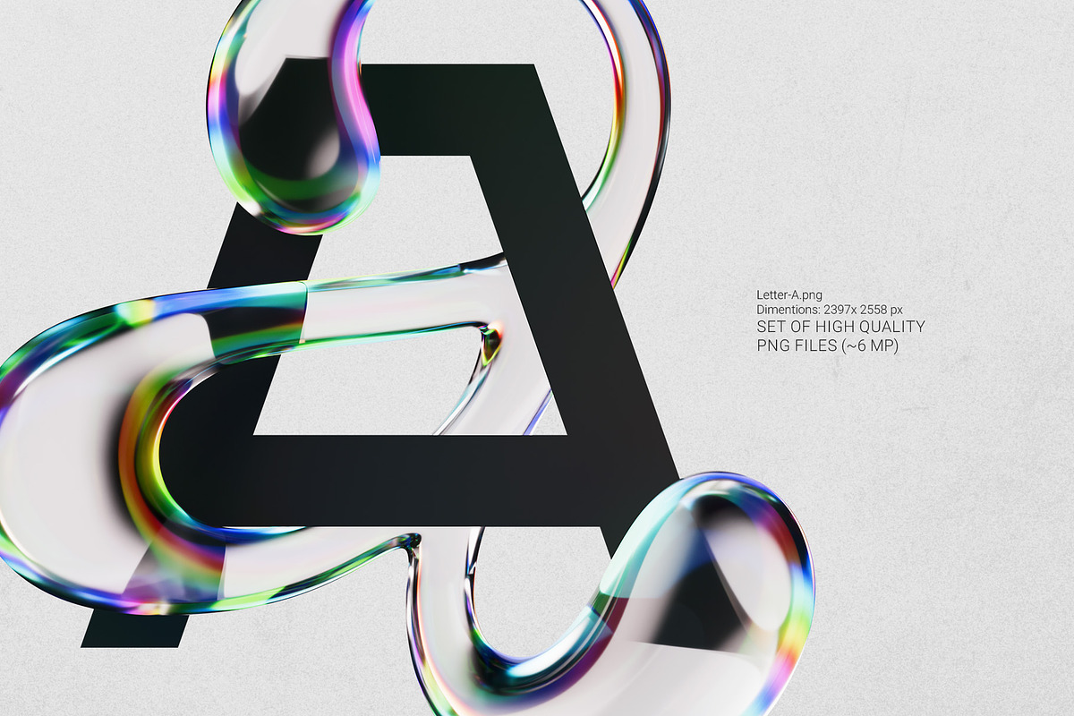 Iridescent Aqua - Color Bitmap Font, a Symbol Font by Gleb Guralnyk (Photo 2 of 4)