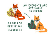 Woodland Animals Clipart Vector Set, an Animal Illustration by Luamor (Thumbnail 4 of 5)
