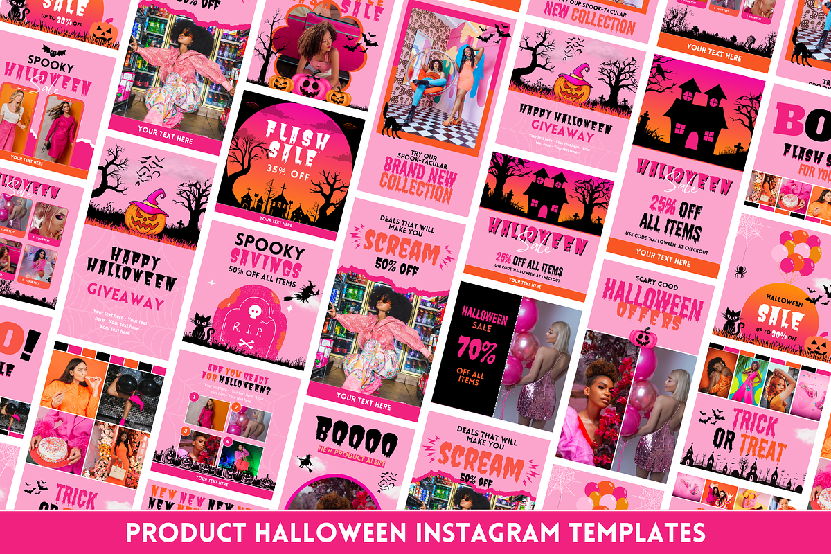Halloween Instagram Templates, a Social Media Template by SunshineStudioBoutique (Photo 5 of 8)