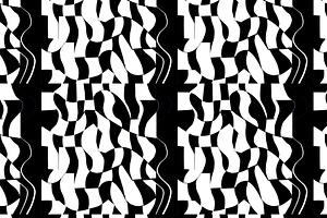 Hand Woven Paper Geometric Black and, a Pattern Graphic by Sharon Schwalbe