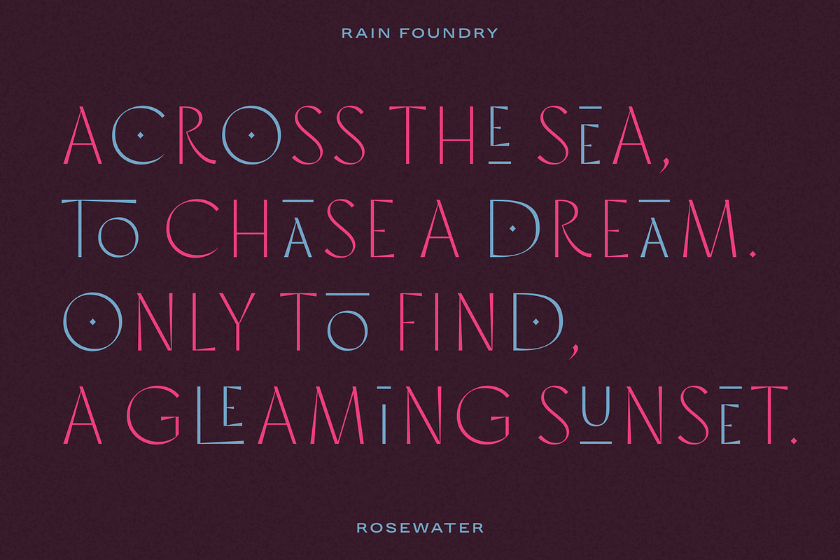 Rosewater - Extra Light, a Sans Serif Font by Rain Foundry (Photo 7 of 9)
