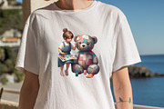 Patchwork Girl and Teddy Bear Clipar, an Illustration by SVGArt (Thumbnail 8 of 8)