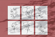 Abstract Couple Portrait Line Art, a Decorative Illustration by Rough Edges Supply Co. (Thumbnail 3 of 9)
