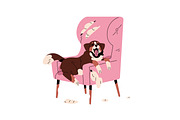 Dog behavior problems set, an Animal Illustration by PaperTrident (Thumbnail 14 of 15)