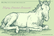 Vector Baby Farm Animals Set, an Animal Illustration by Well Rock Designs (Thumbnail 3 of 9)