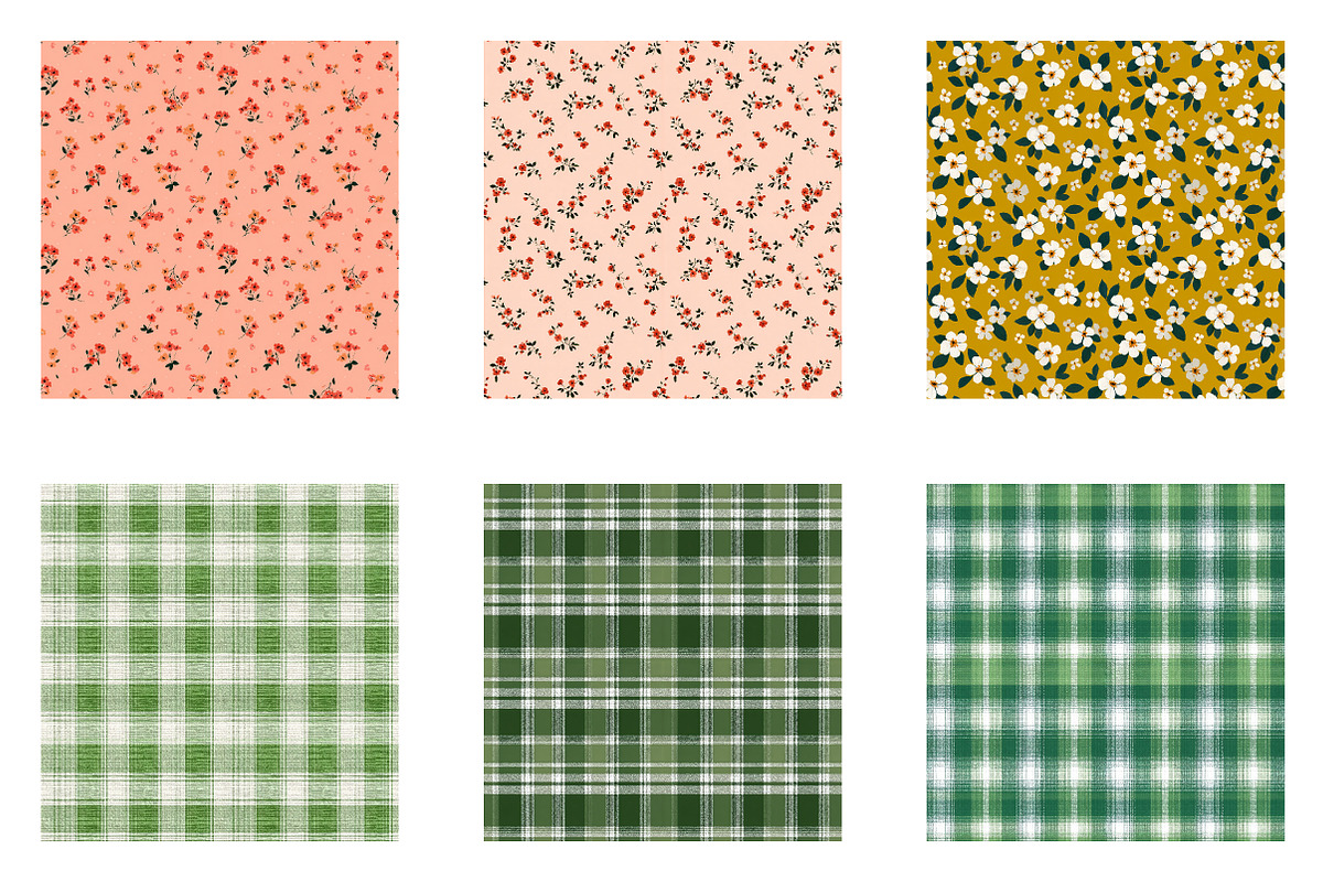 Floral digital papers, Seamless patt, a Pattern Graphic by Libby Wishes (Photo 5 of 5)