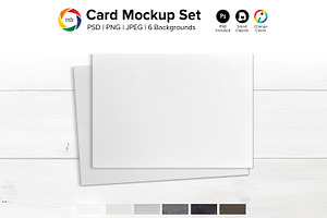 5x7 Greeting Card Mockup Set - PSD