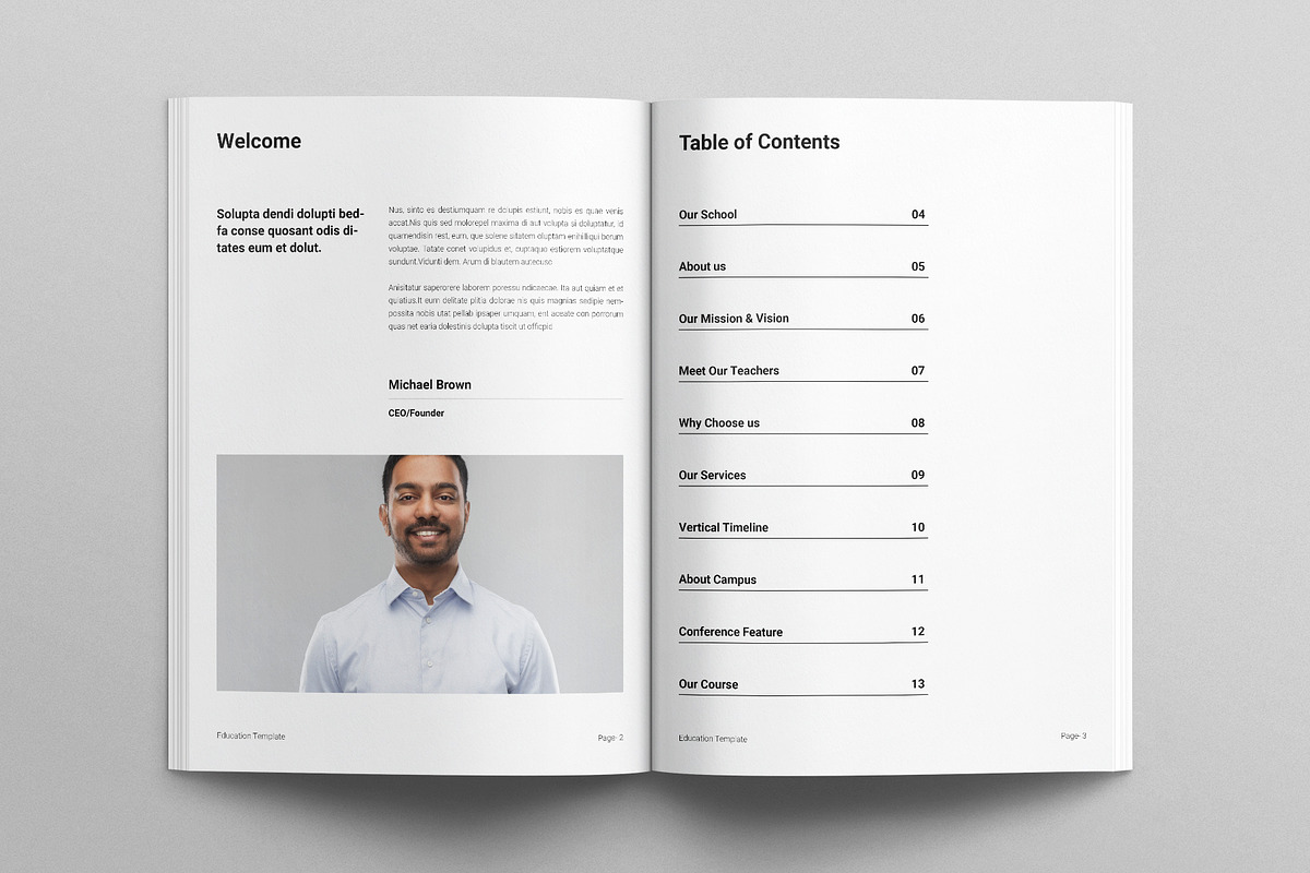 Education Brochure Template, a Brochure Template by E-Type (Photo 2 of 7)