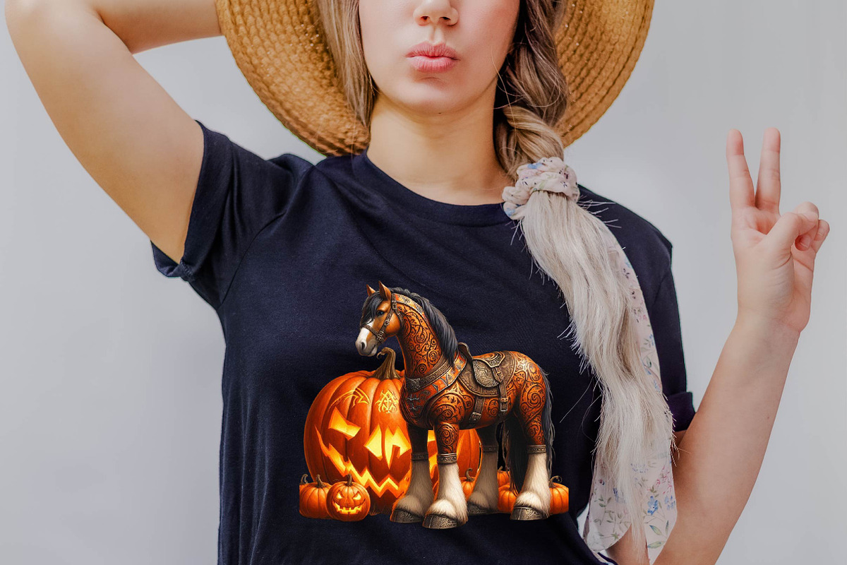 Autumn Brown Horse Sublimation Clipa, an Illustration by SVGArt (Photo 7 of 8)
