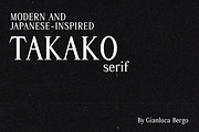Takako serif, a Serif Font by Gianluca_Bergo (Thumbnail 1 of 13)