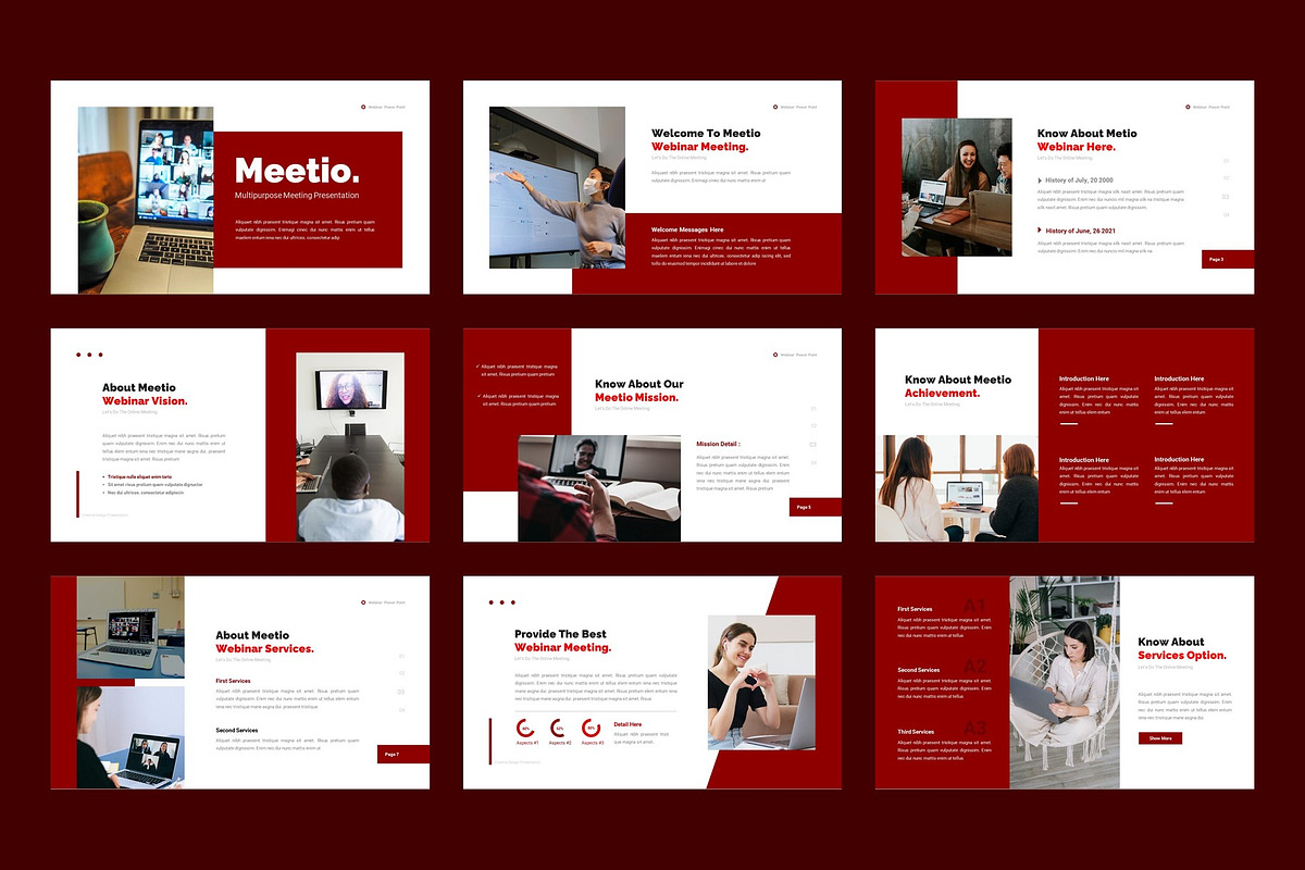 Meetio Webinar Meeting Presentation, a Presentation Template by ...
