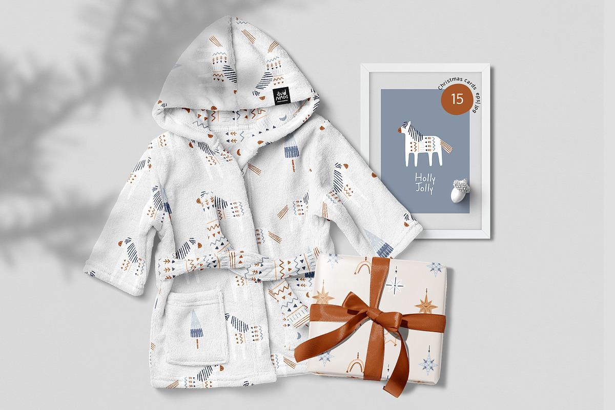 Boho Christmas - vector collection, a Seasonal Illustration by avdnadi (Photo 2 of 11)