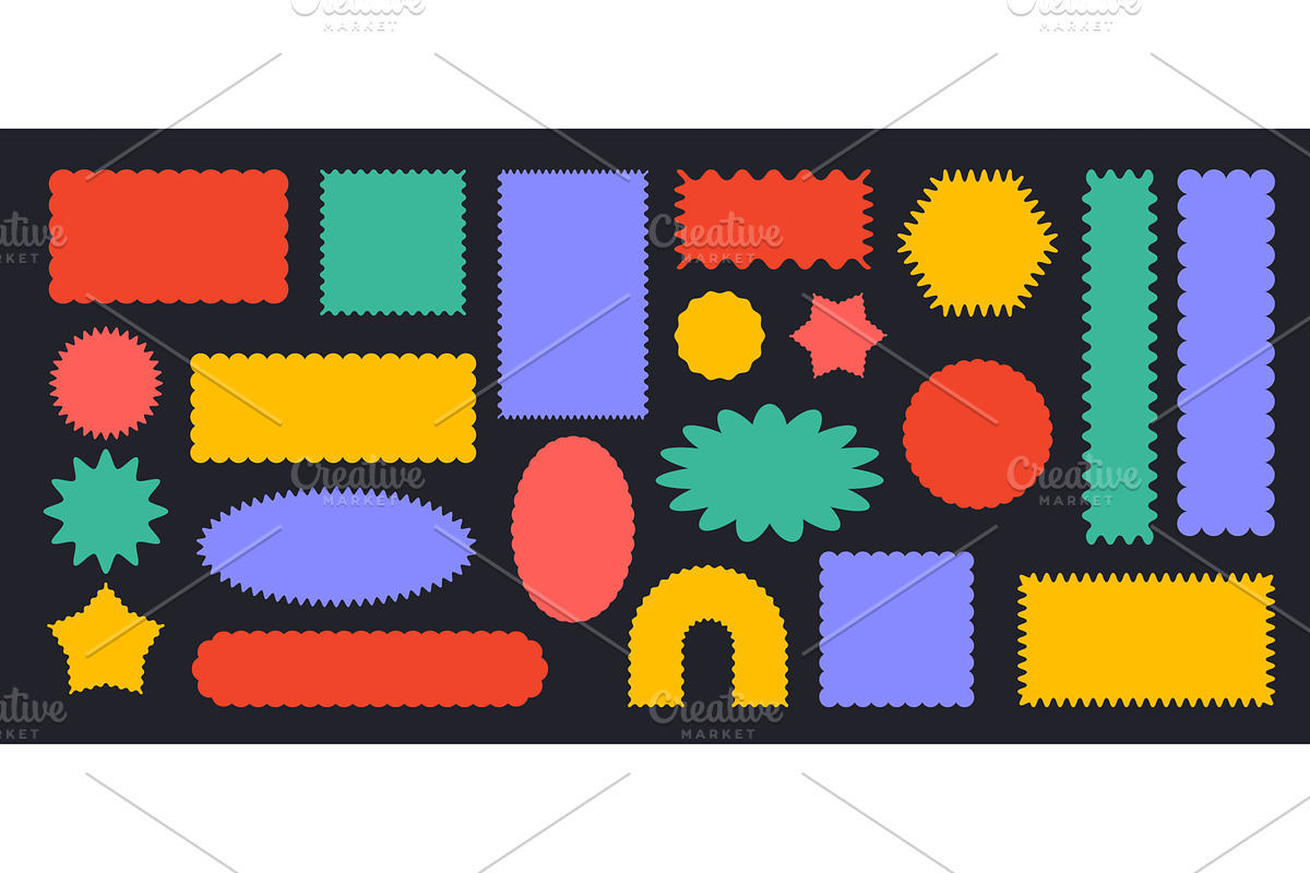 Abstract scalloped shapes. Squiggle, an Illustration by winwin.art