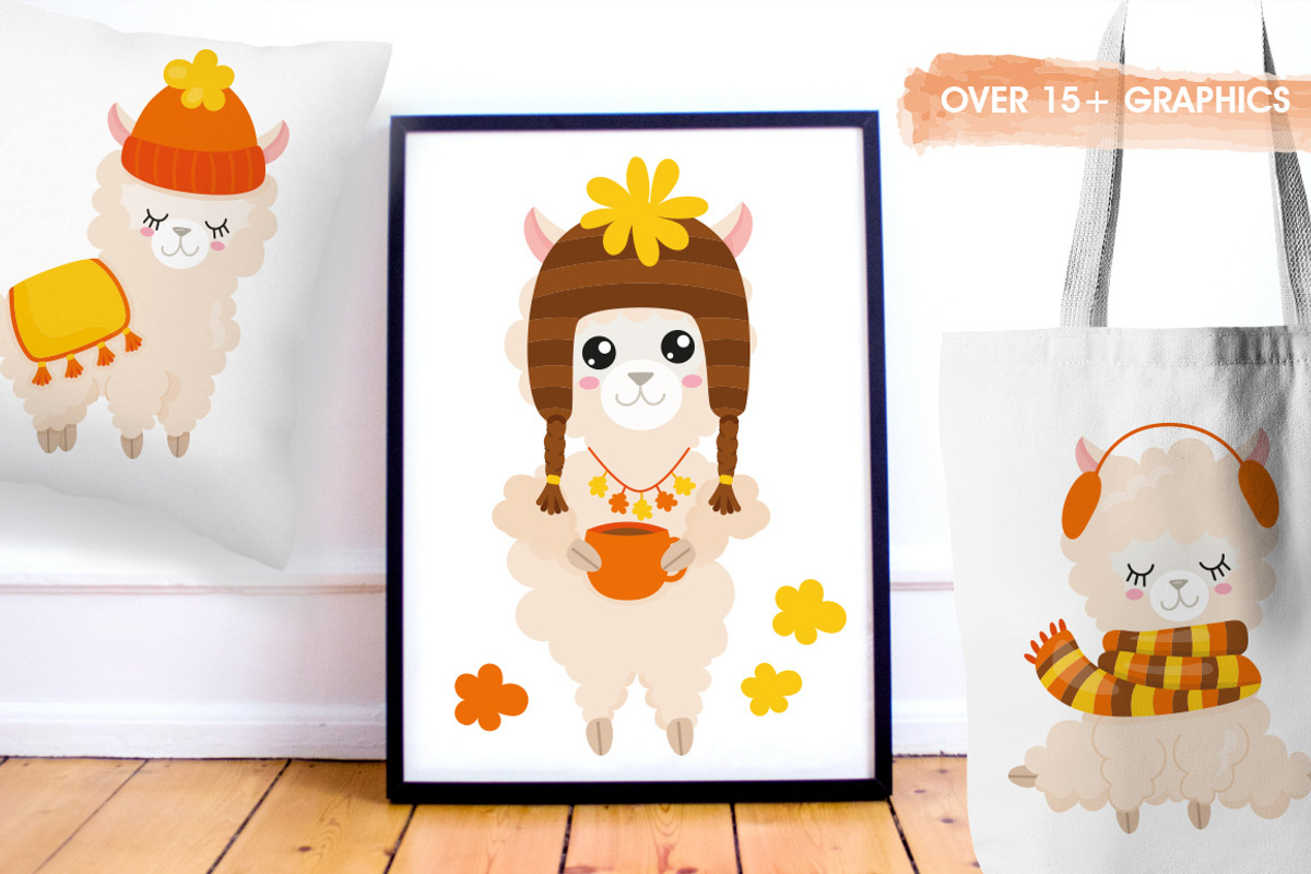 Fall Llama, an Illustration by PrettyBundles (Photo 5 of 5)