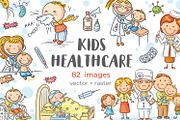 Healthcare bundle, kids and doctors, a Healthcare Illustration by Bubert Art (Thumbnail 1 of 3)