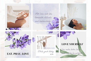 Lavender Instagram Puzzle Template