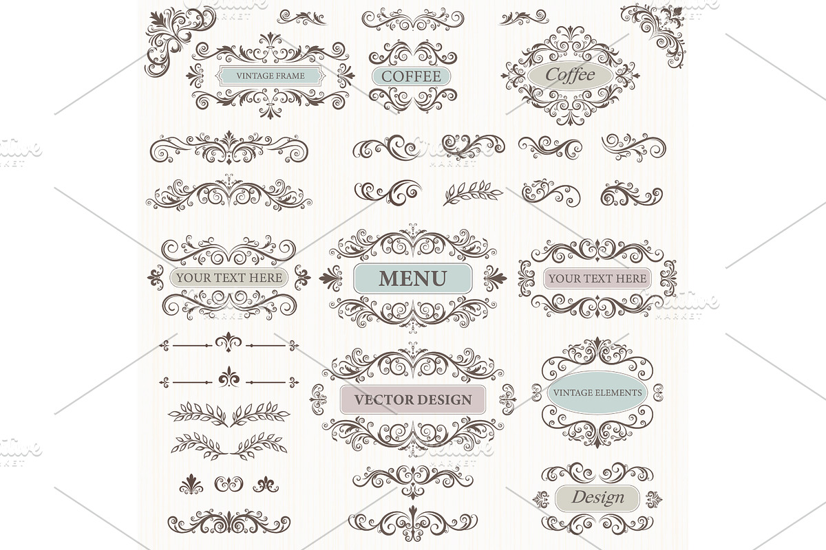 Vintage decorative frames, a Decorative Illustration by Yayasya