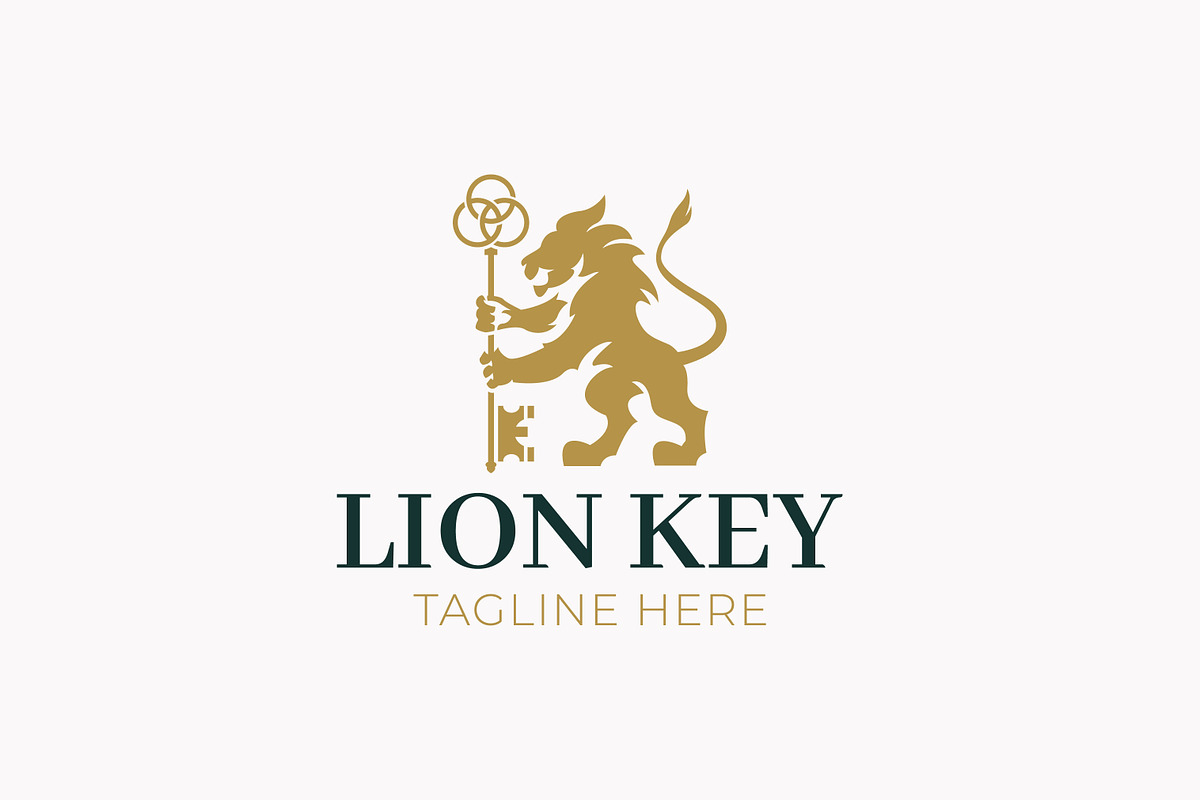 Illustration Abstract Lion Key Logo, a Branding & Logo Template by Signatoro (Photo 1 of 3)