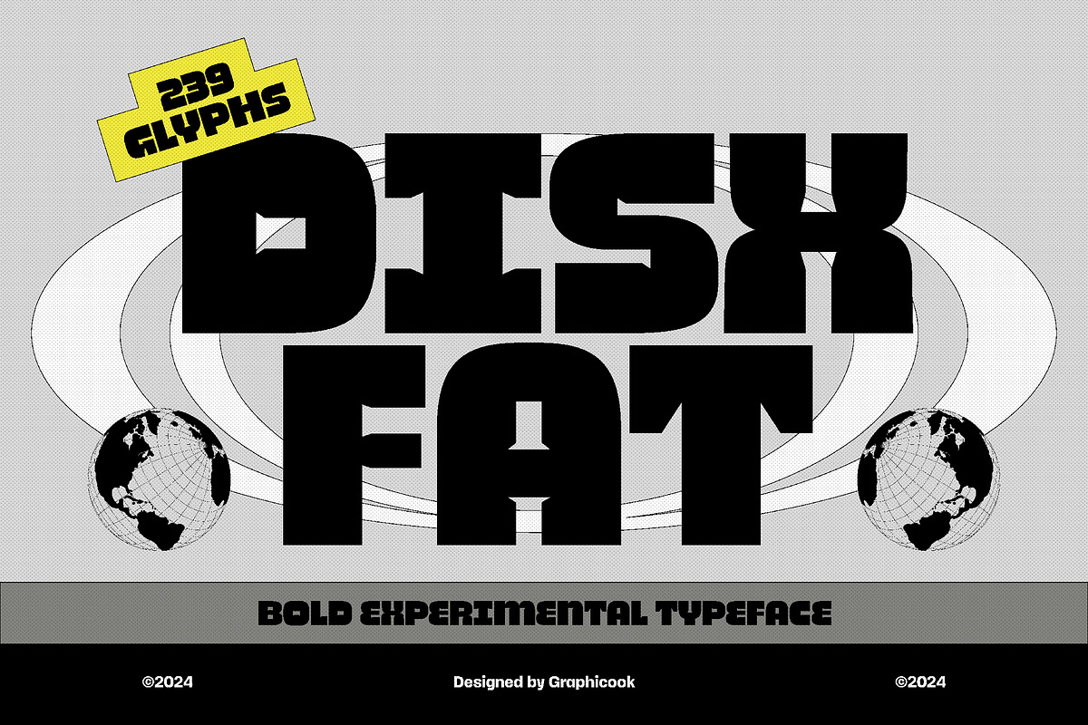 Disxfat, a Sans Serif Font by graphicook (Photo 1 of 10)