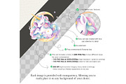 Pastel Unicorn Watercolor Clipart, an Illustration by CharmClipart (Thumbnail 10 of 10)