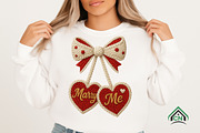 Knitted Bow with Marry Me Hearts Png, an Illustration by Craft Nest (Thumbnail 3 of 6)