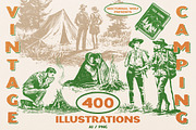 Vintage Outdoor Camping illustration, an Object Illustration by Nocturnal Wolf (Thumbnail 1 of 18)