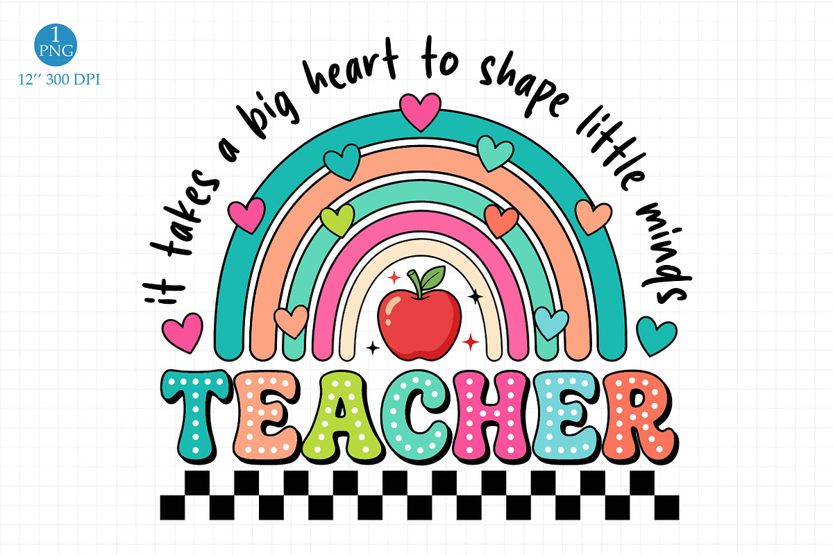 Retro Teacher Png, Bright Doodles, an Education Illustration by Libby Wishes (Photo 1 of 4)
