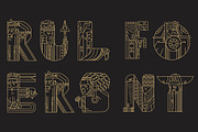 Rulers (vector letters and numbers), a Symbol Font by Ognjen Pajic (Thumbnail 9 of 9)