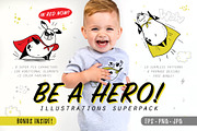 Be a hero! - illustrations clipart, an Animal Illustration by Funnystore (Thumbnail 1 of 15)
