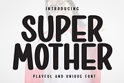 Super Mother | Script Font, a Script Font by Scratchones (Thumbnail 1 of 8)