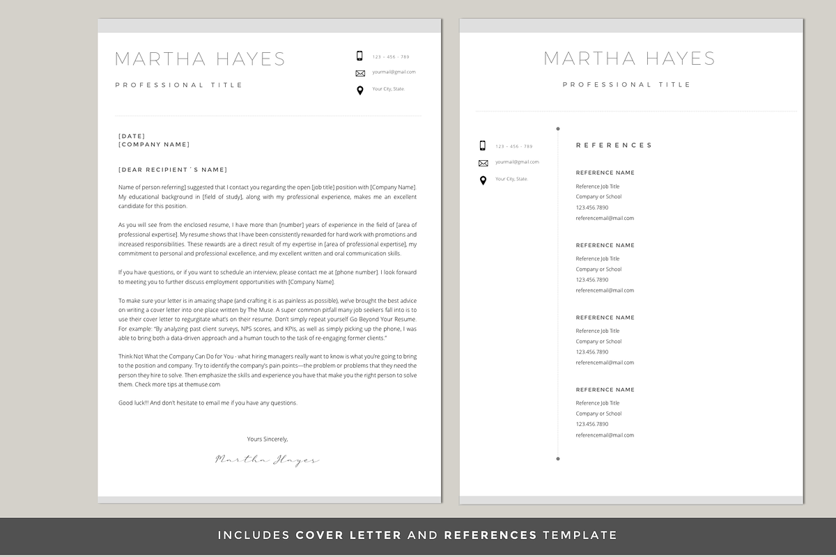 Word Resume & Cover Letter Template, a Resume Template by PAPPERMINT RESUME STUDIO (Photo 4 of 6)