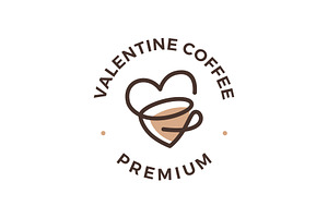 Love Coffee Tea Cup Valentine Heart