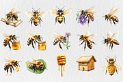 Little Honeybee Clipart, an Animal Illustration by Rose Art (Thumbnail 2 of 4)