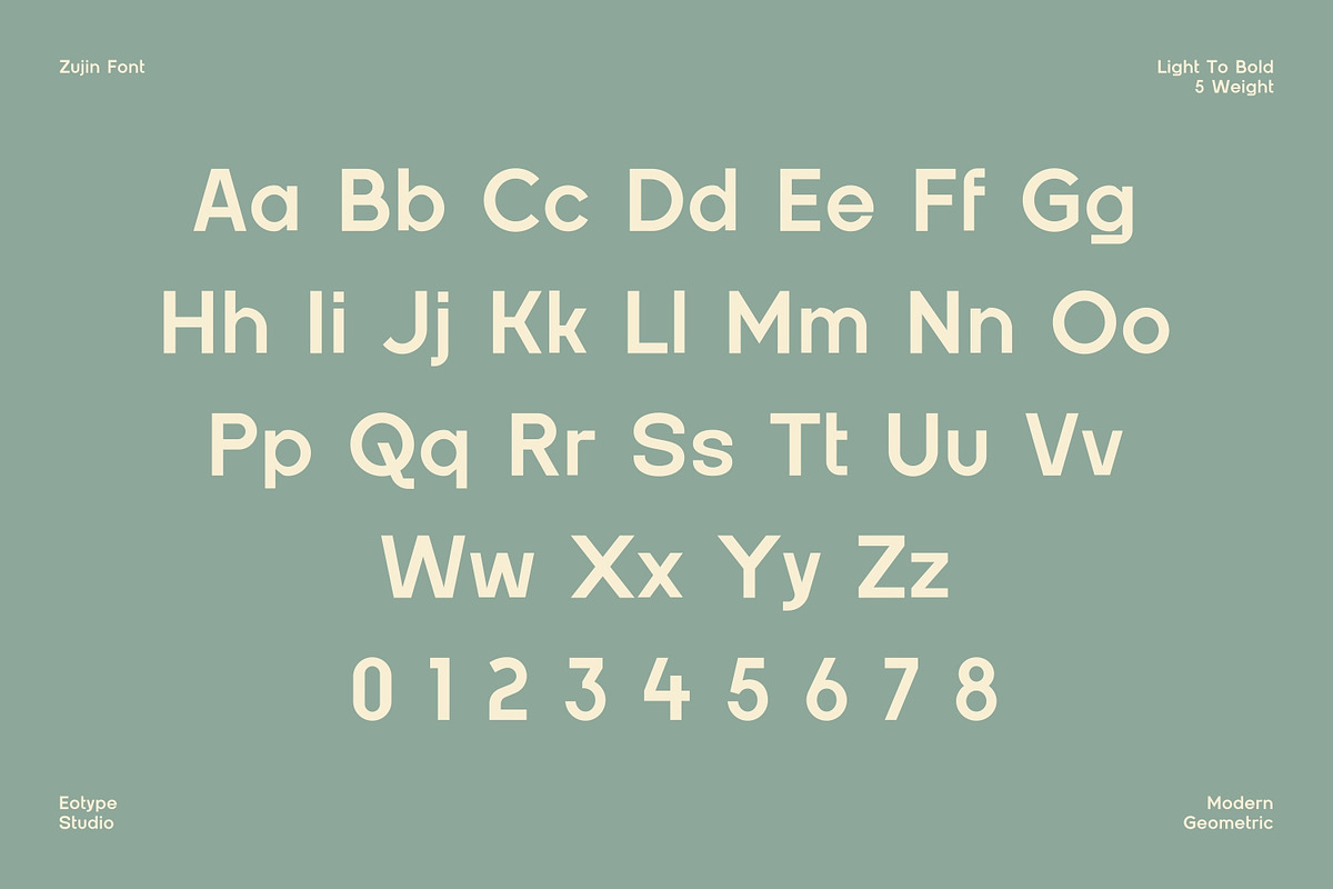 Zujin - Geometric Sans-Serif, a Font by Eotype Studio (Photo 7 of 12)