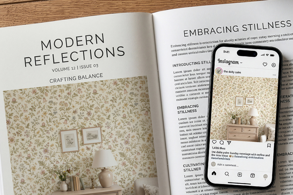 Farmhouse Wallpaper Mockup PSD, a Household Mockup by 1001 mockups (Photo 5 of 10)