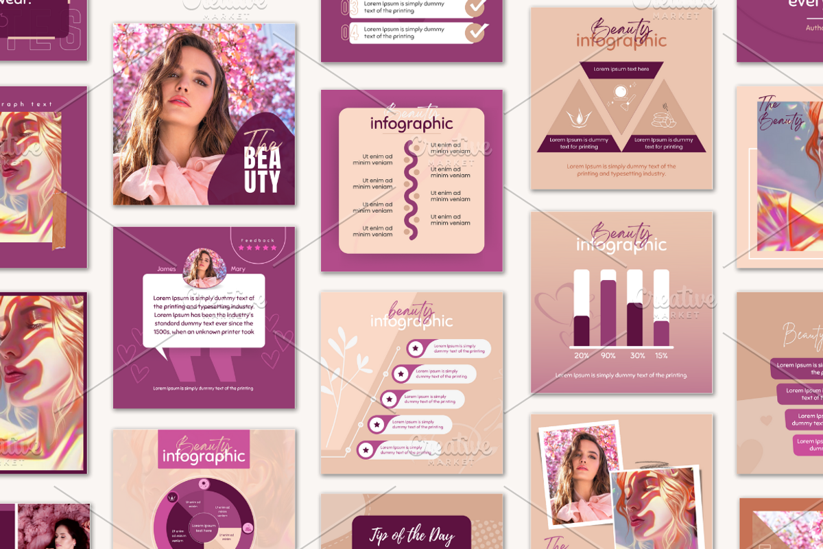 70 Beauty & Spa Template Pack, a Social Media Template by Design Space (Photo 4 of 5)