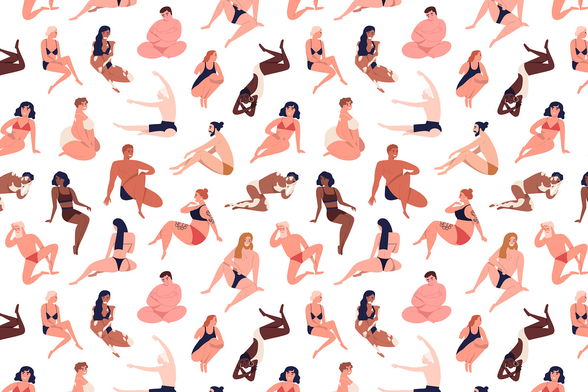 Body diversity seamless patterns, a Pattern Graphic by Good Studio (Photo 3 of 9)