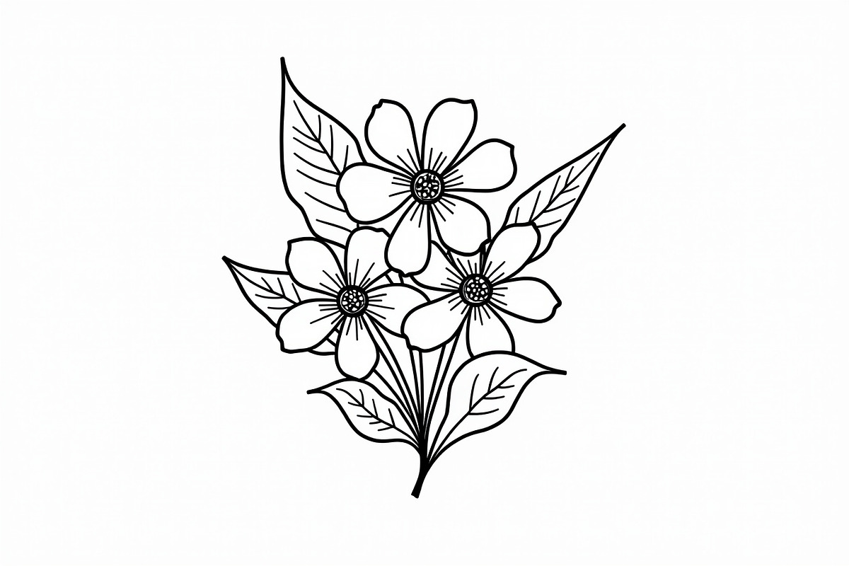 Hand Drawn Floral Coloring Pages, an Illustration by hafijul (Photo 8 of 9)