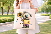 Watercolor Bear And Bees Clipart, a Transportation Illustration by Digital Artistic99 (Thumbnail 8 of 10)