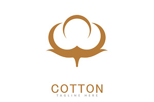 Cotton logo vector template design, a Branding & Logo Template by T.Vooka