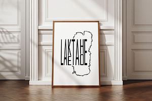 Lake Tahoe Wall Vertical Art Print, a Decorative Illustration by DigitalDesignsLaura