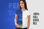 Female T-Shirt Mockups Vol 3. Part 2, a Shirt Mockup by Hi, Mock-Up! (Thumbnail 2 of 10)