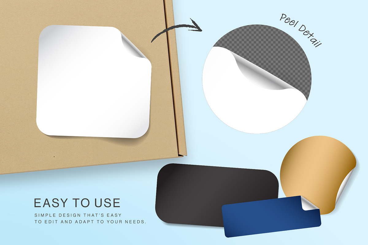 Blank Sticker Mockup Set, a Mockup by DesignerCandies (Photo 9 of 11)